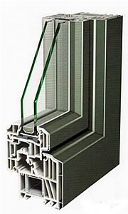 Kunststofffenster mit Aluminiumblende